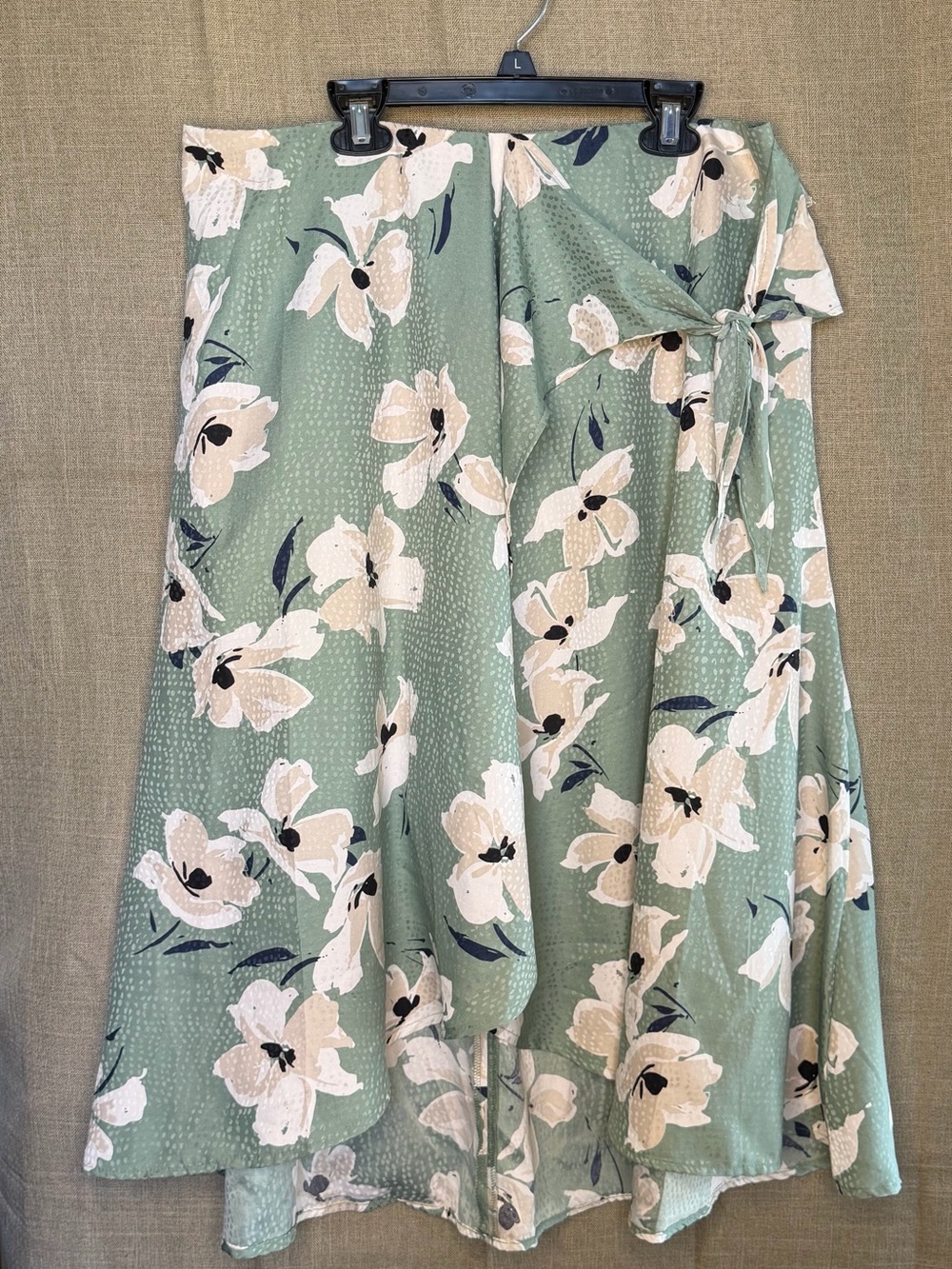 Ann Taylor Factory Floral Wrap Midi Skirt